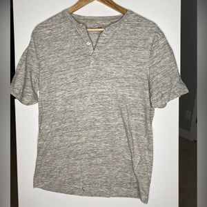 H&M gray slub henley size medium